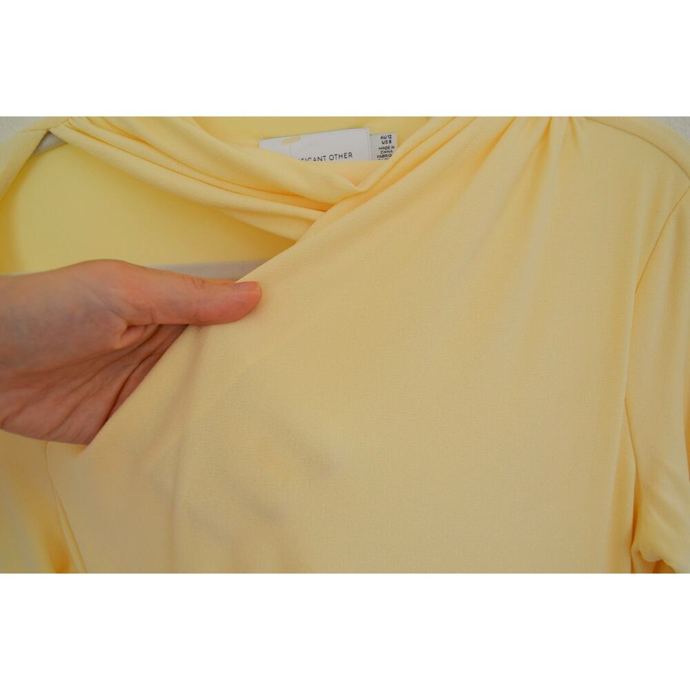 SIGNIFICANT OTHER Liana Cut-out Jersey Maxi Dress in Yellow - Picture 3 of 5